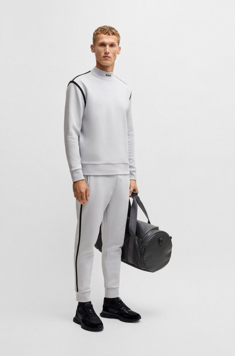 BOSS MIXED-MATERIAL TRAINERS WITH MESH AND LEATHER outlook