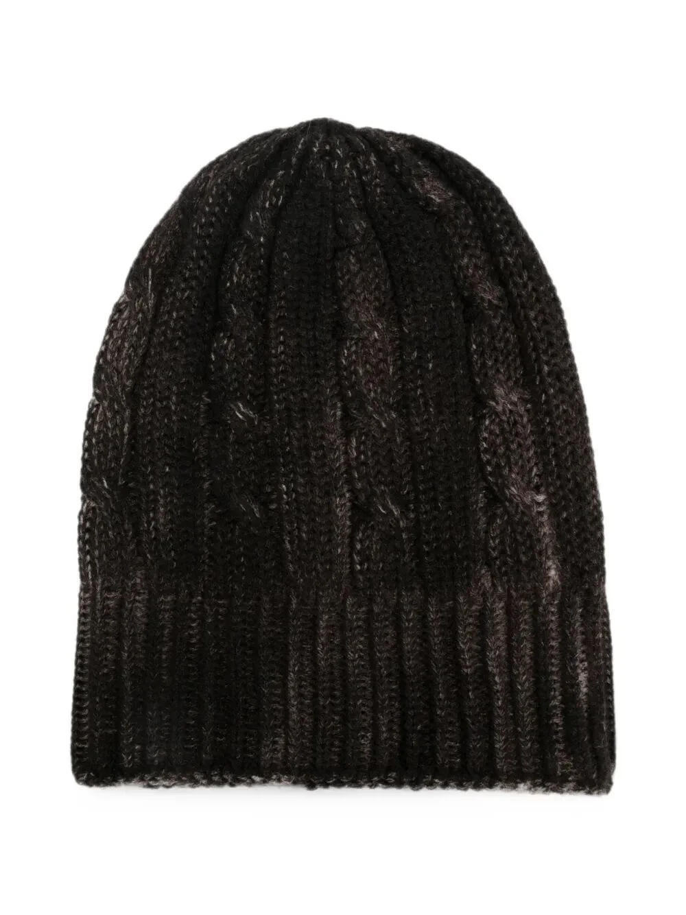 Hat Cashmere "Hand Painted Cashmere Braided And Ribbed Hat" - 1