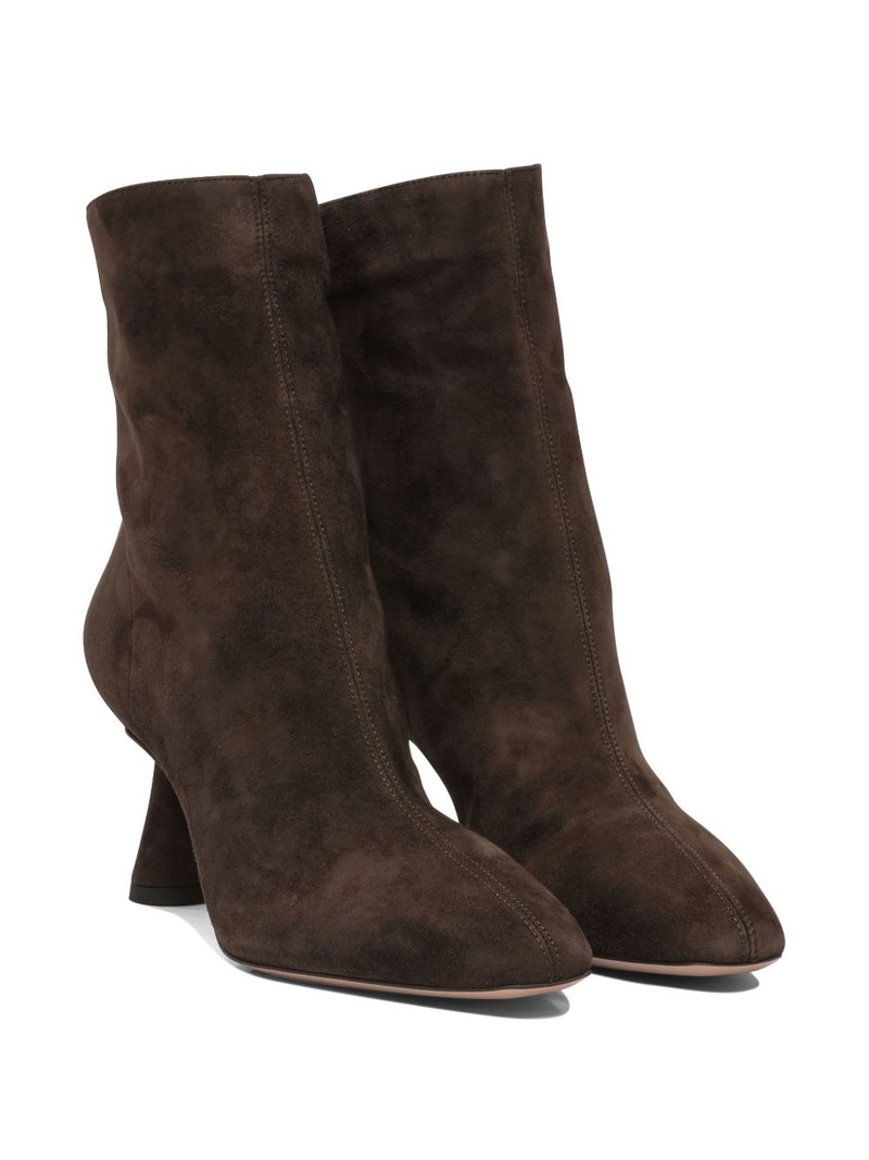 AQUAZZURA 75mm Amore suede ankle boots outlook