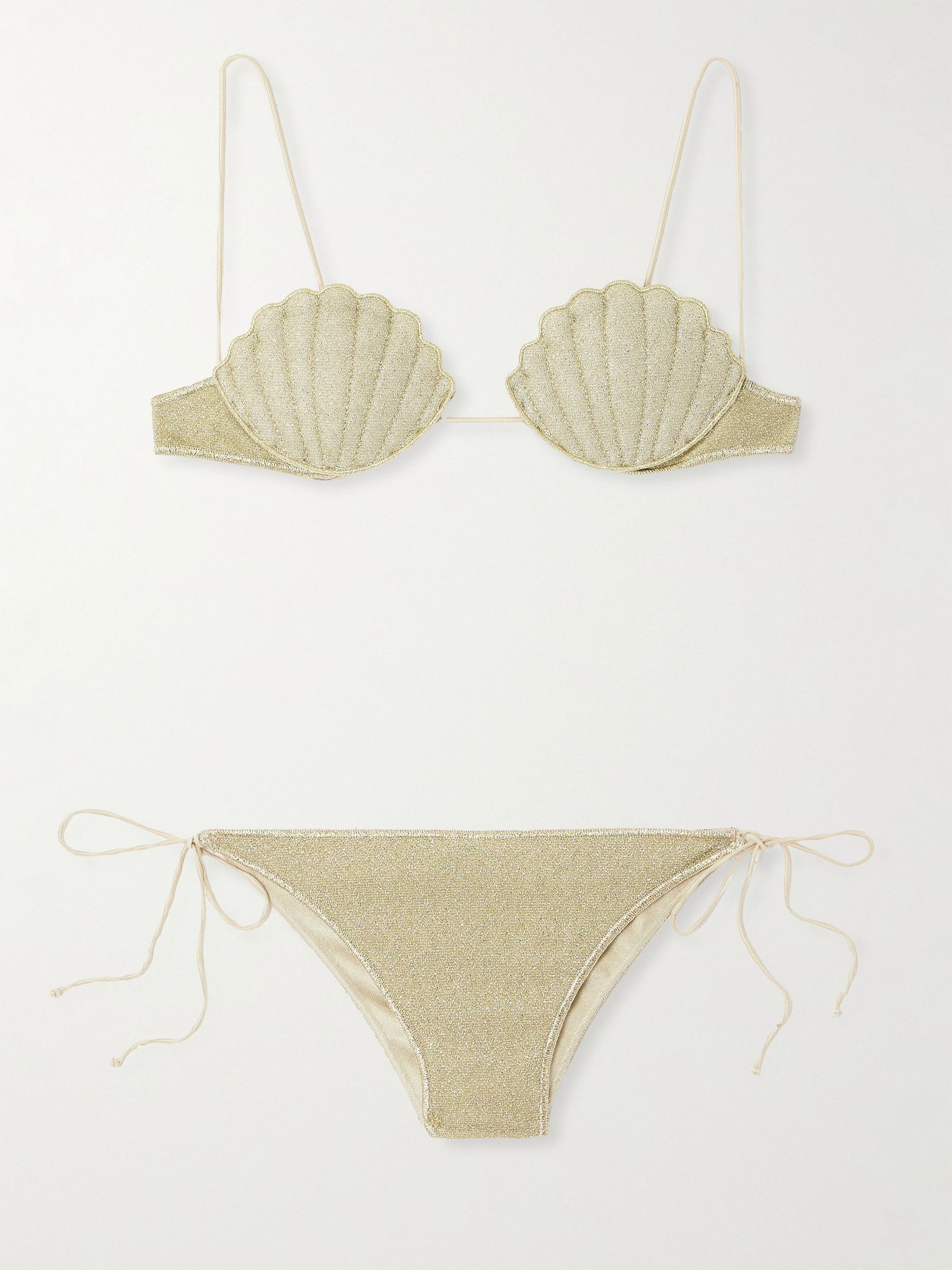 Lumière Shell metallic bikini Gold - 1