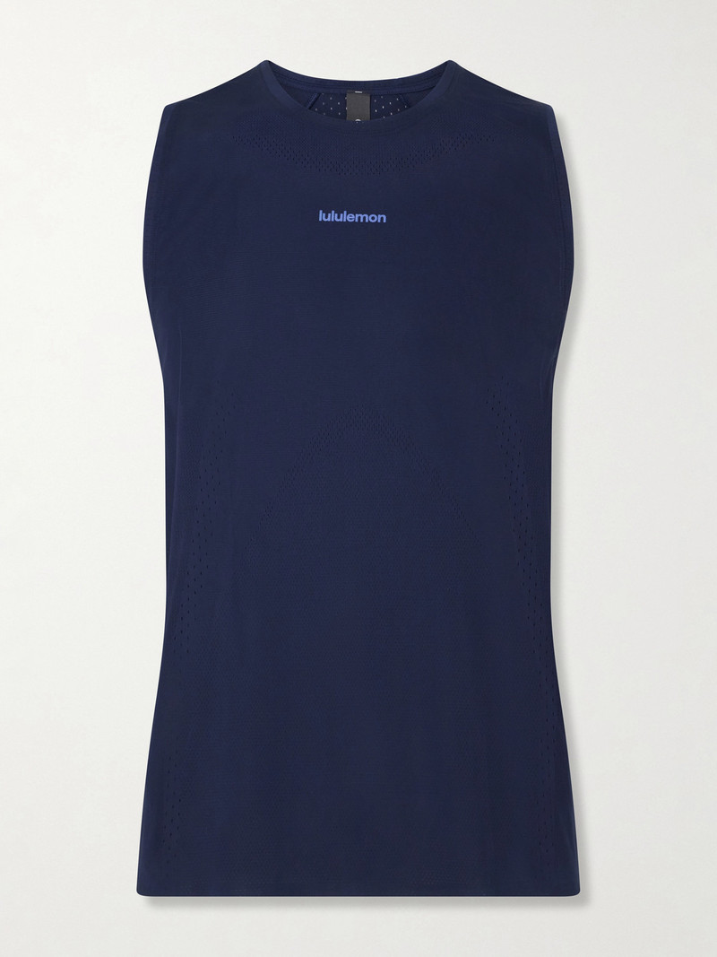 Logo-Print Mesh Running Top 1