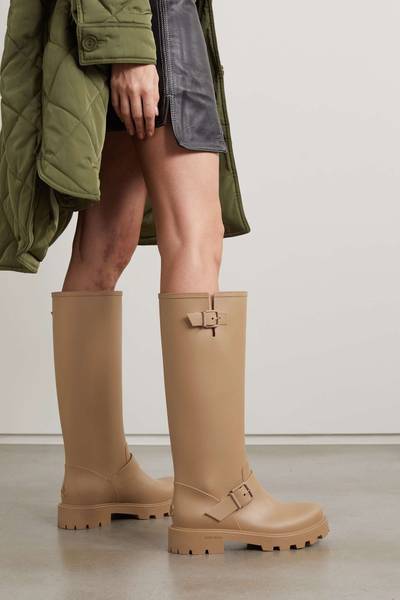 JIMMY CHOO Yael buckled rubber rain boots outlook