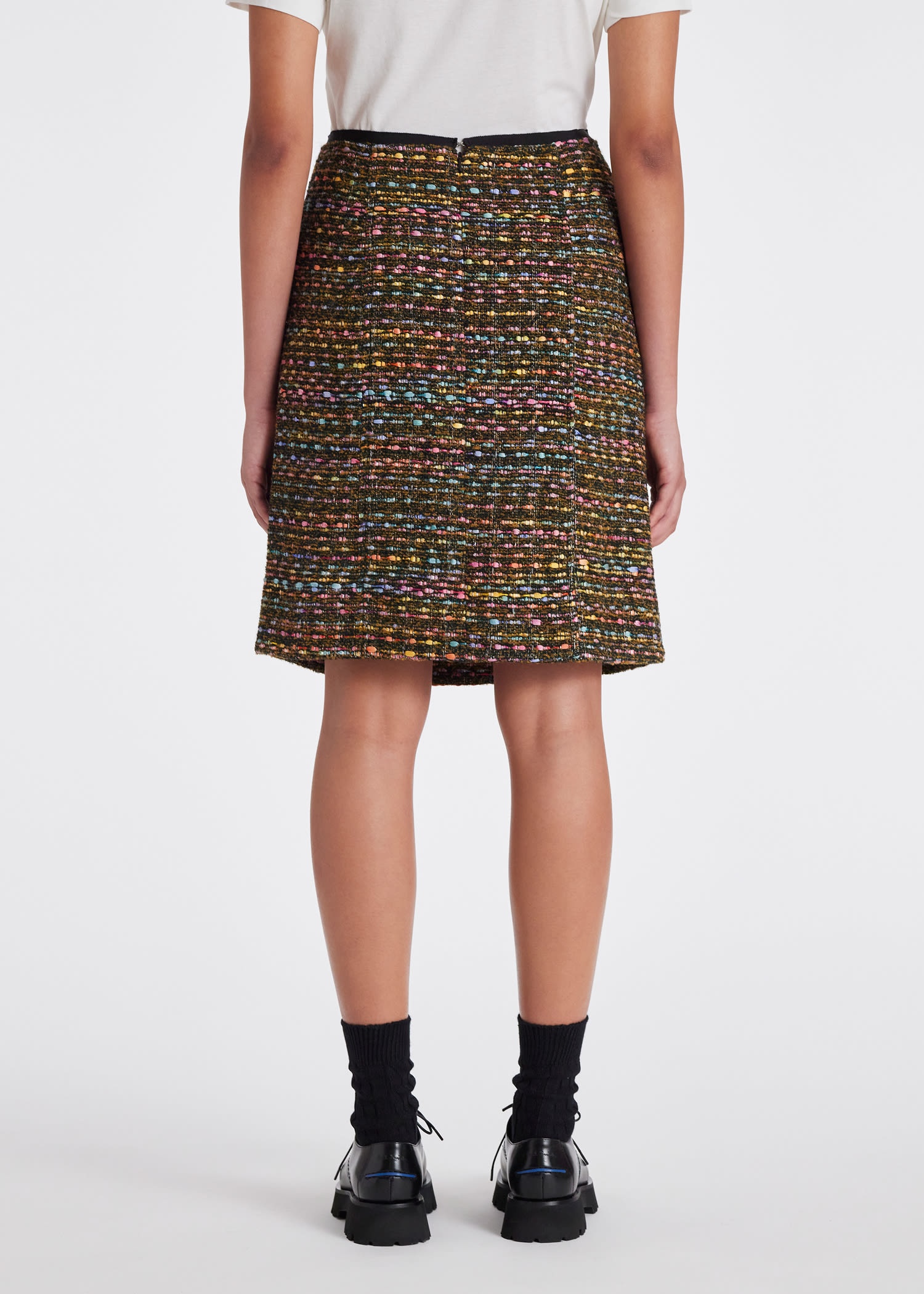 Multi Colour Tweed Mini Skirt - 6