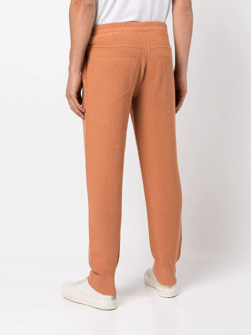 rustic knit track trousers - 4