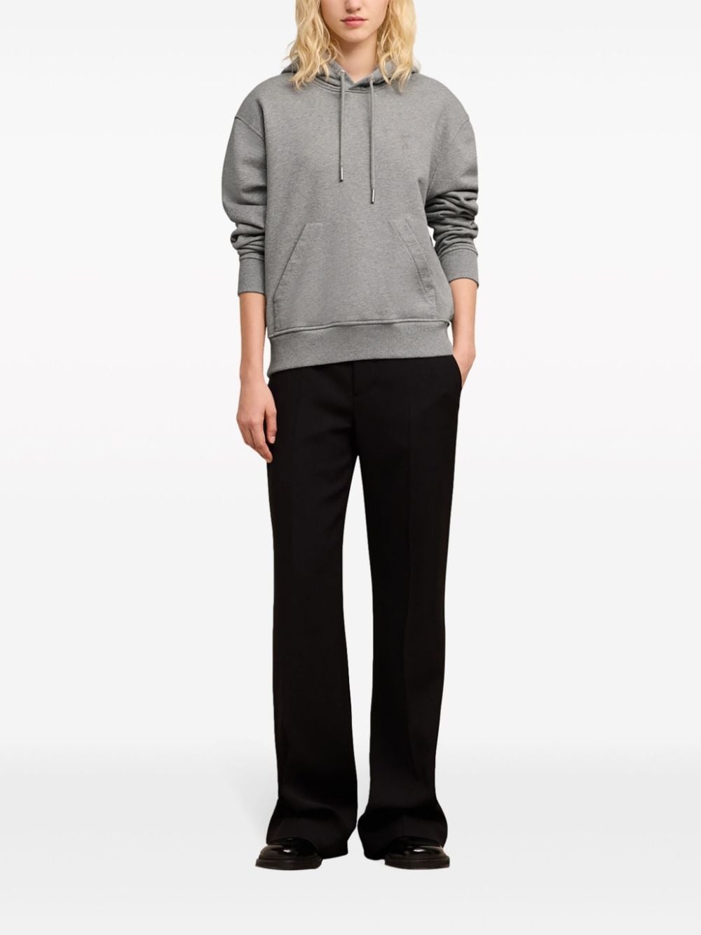 logo-embroidered organic-cotton hoodie - 2