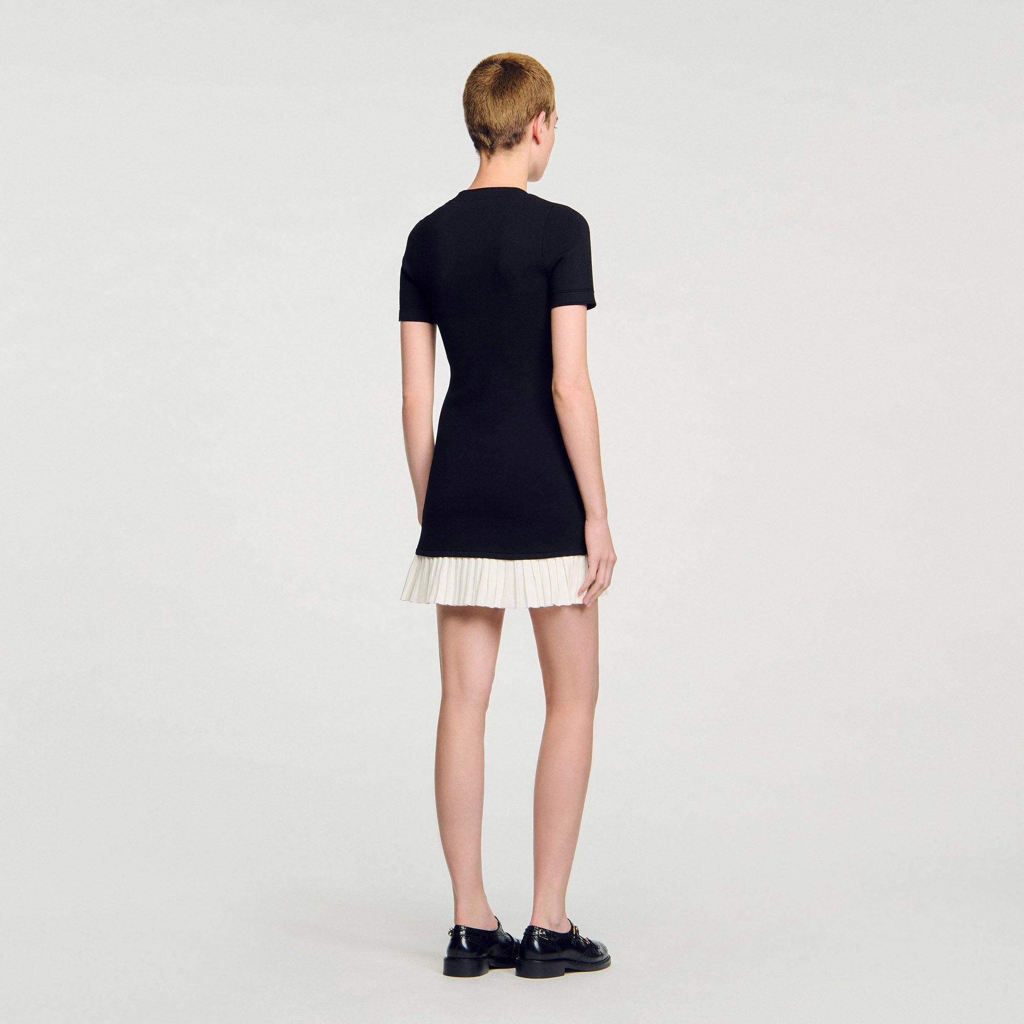 MINI KNIT DRESS WITH RUFFLE - 5