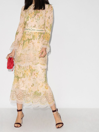 Zimmermann Amelie pintuck midi dress outlook