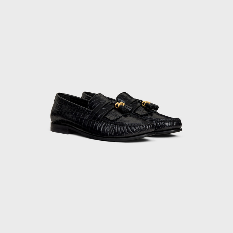 CELINE CELINE LUCO LOAFER WITH TRIOMPHE TASSELS in Crocodile Stamped Calfskin outlook