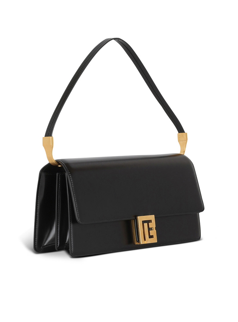 Balmain Shiny smooth leather Ely clutch bag outlook