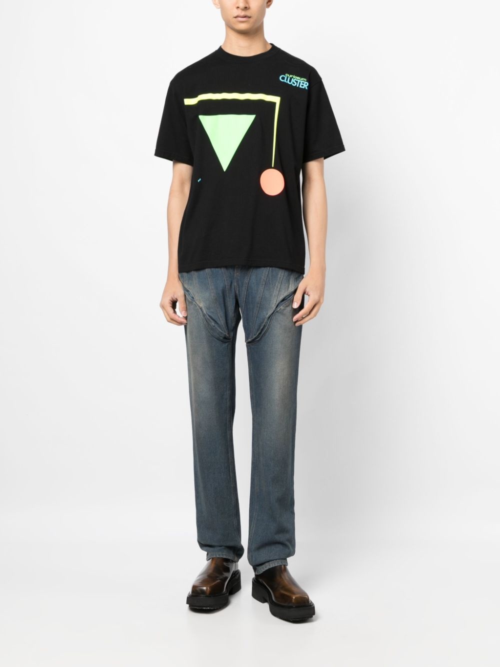 geometric-print cotton T-shirt - 2