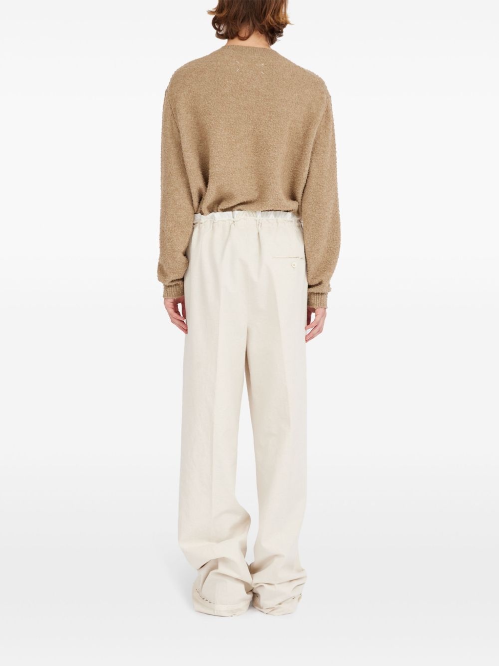 cotton-linen pants - 4