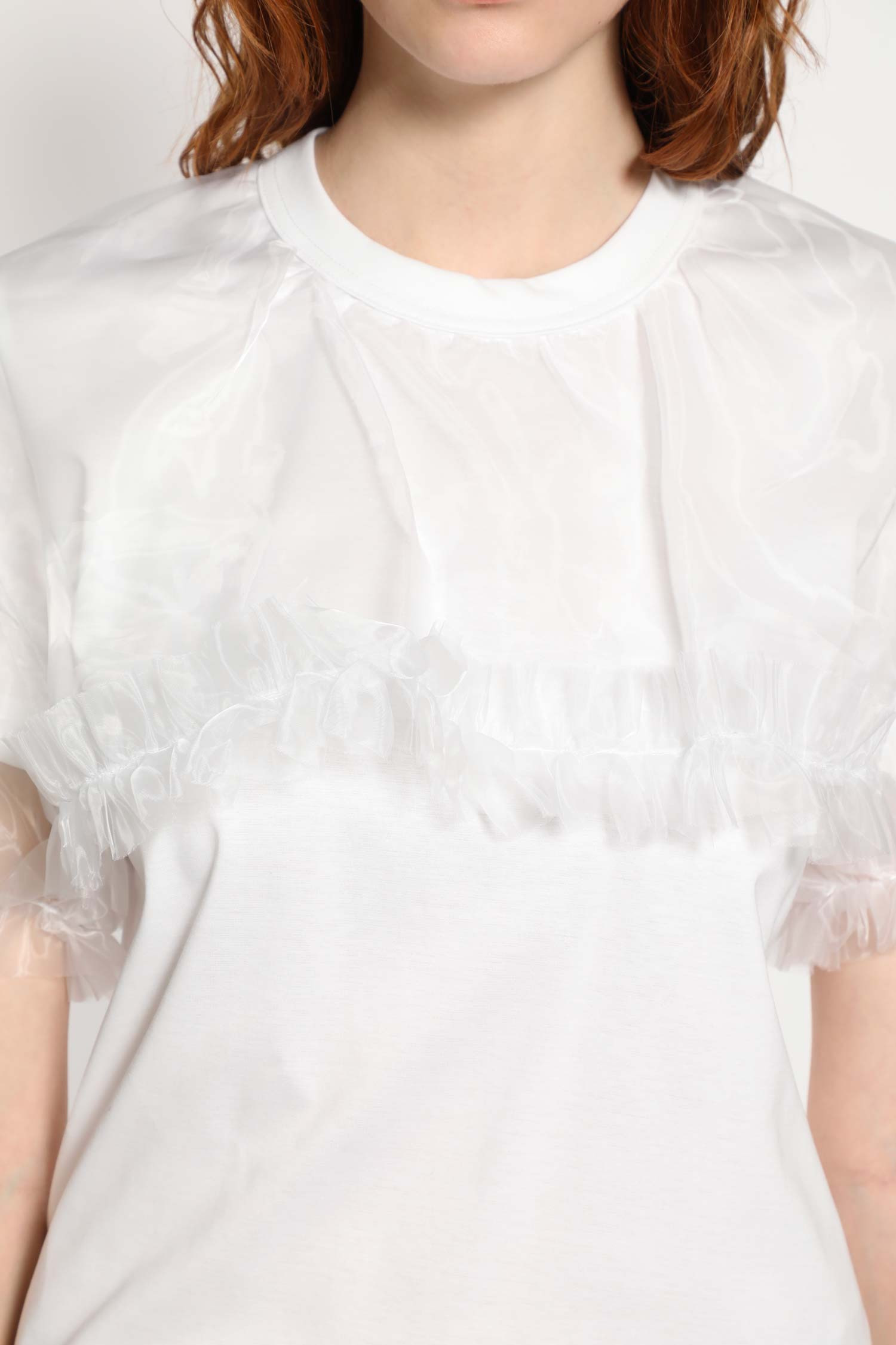 Cotton Jersey And Tulle T-shirt - 4