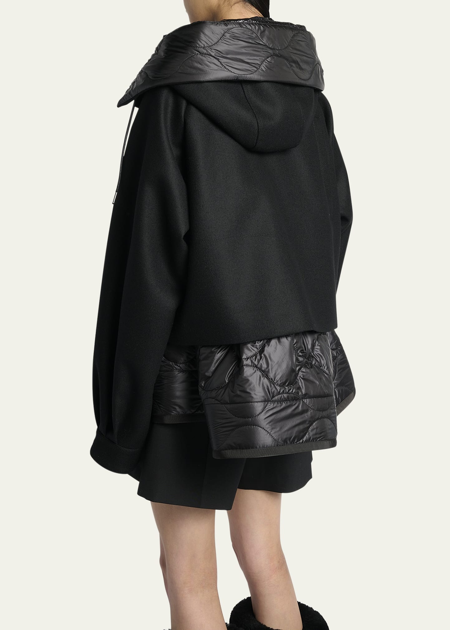 Layered Wool & Quilted Nylon Cargo Jacket - 3