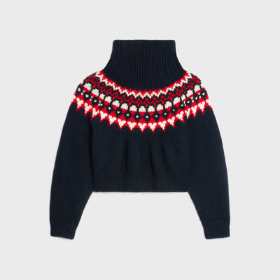 CELINE HIGH-NECK SWEATER IN FAIR ISLE CASHMERE outlook