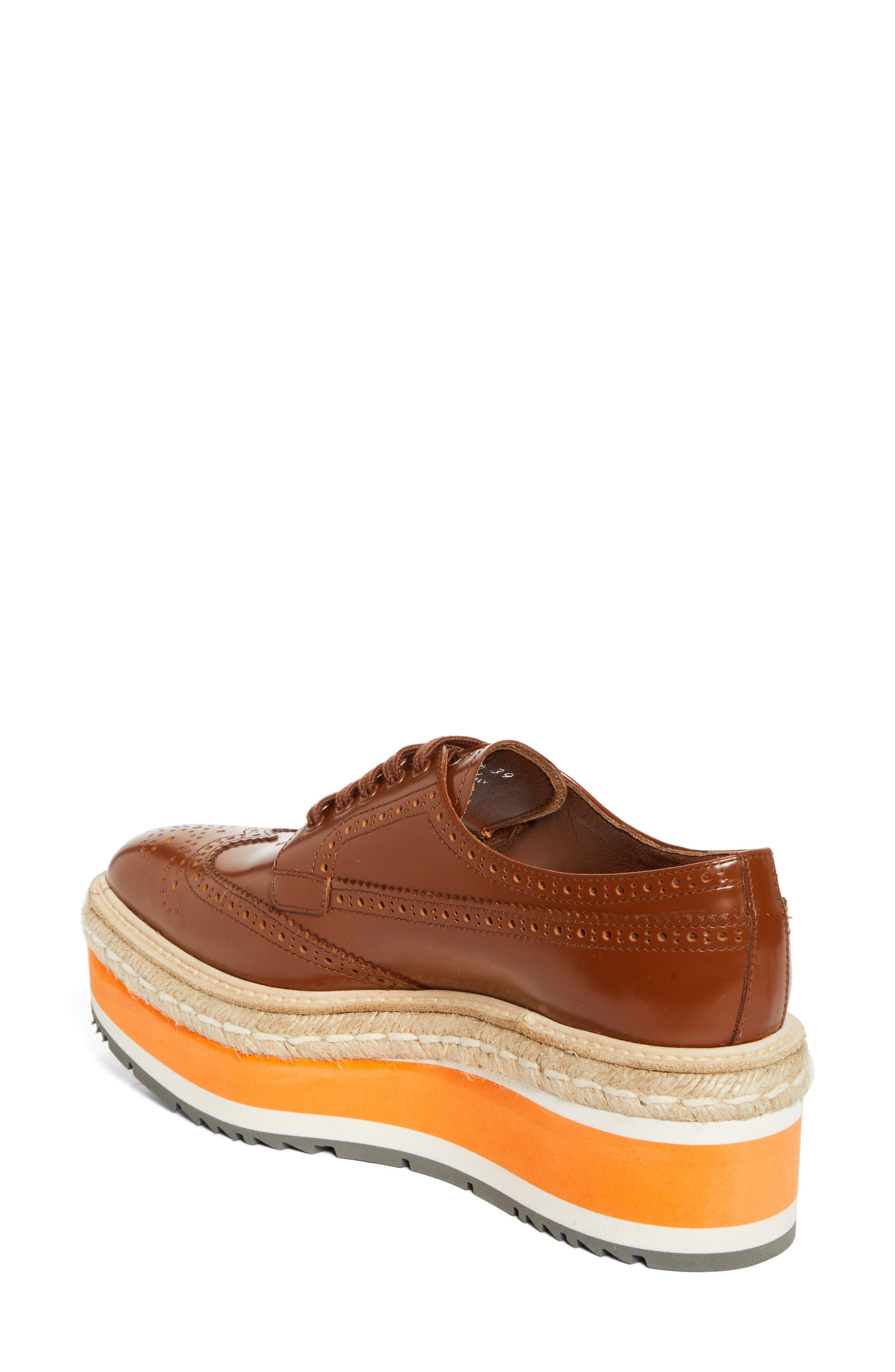 Prada Re-Edition Platform Wingtip Oxford in Tabacco at Nordstrom - 3