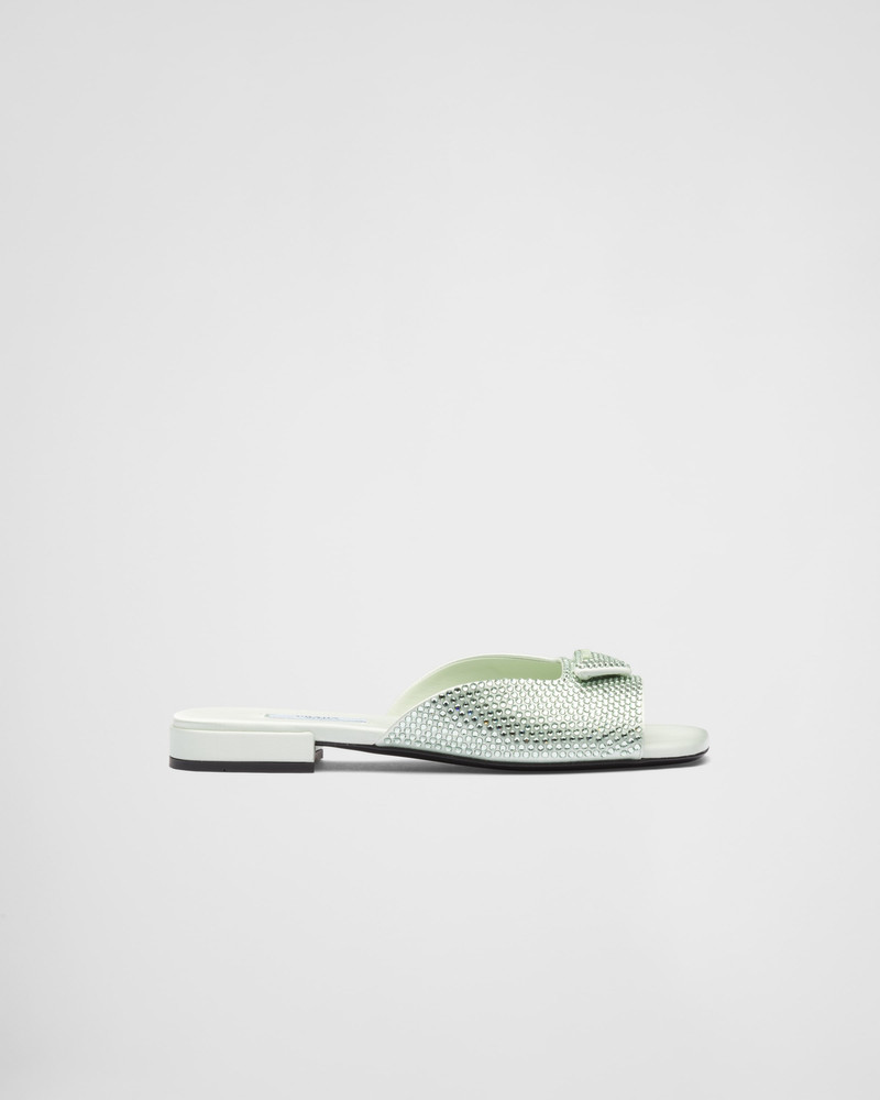 Satin slides with crystals 2