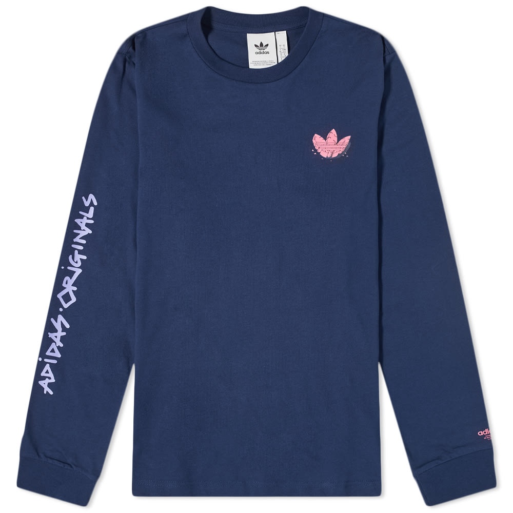 Adidas Graphic Trefoil Logo Long Sleeve Tee - 1