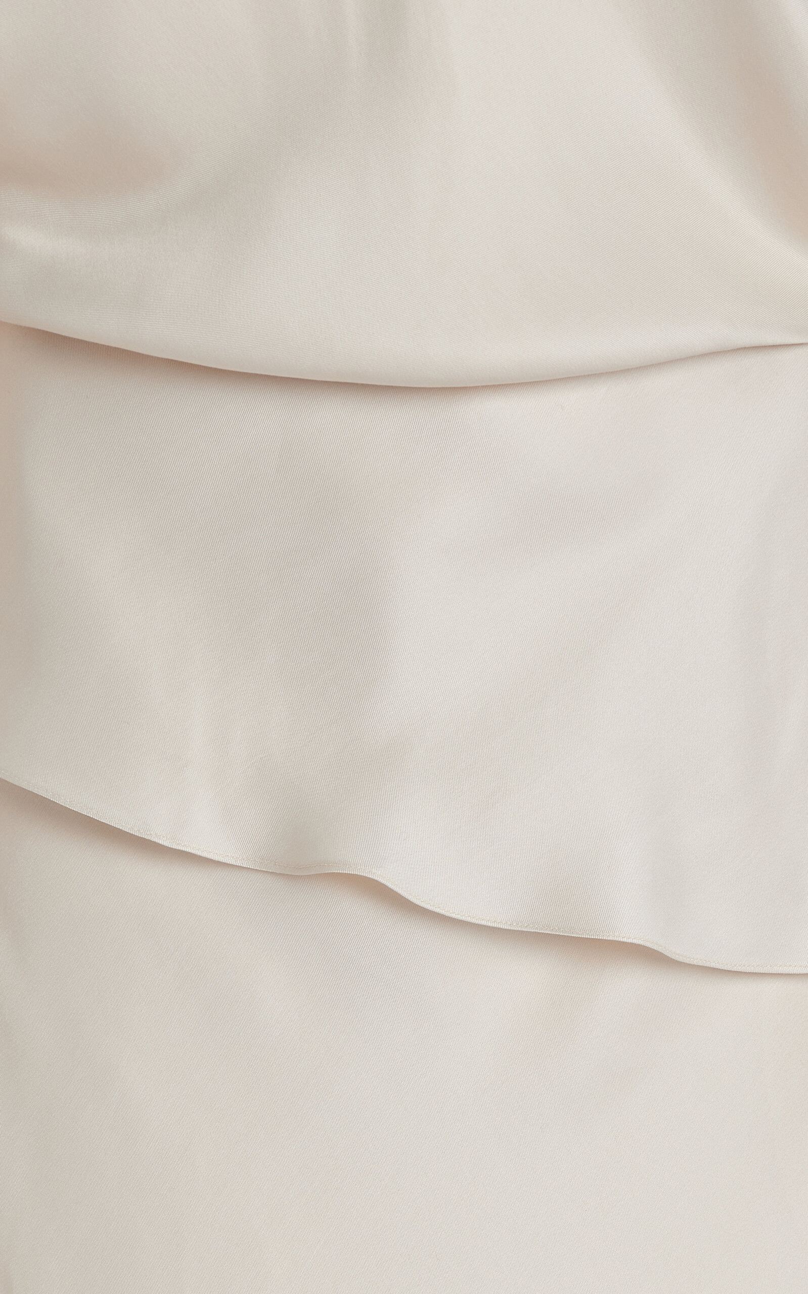 The Violet Tiered Fluid Twill Maxi Dress off-white - 6