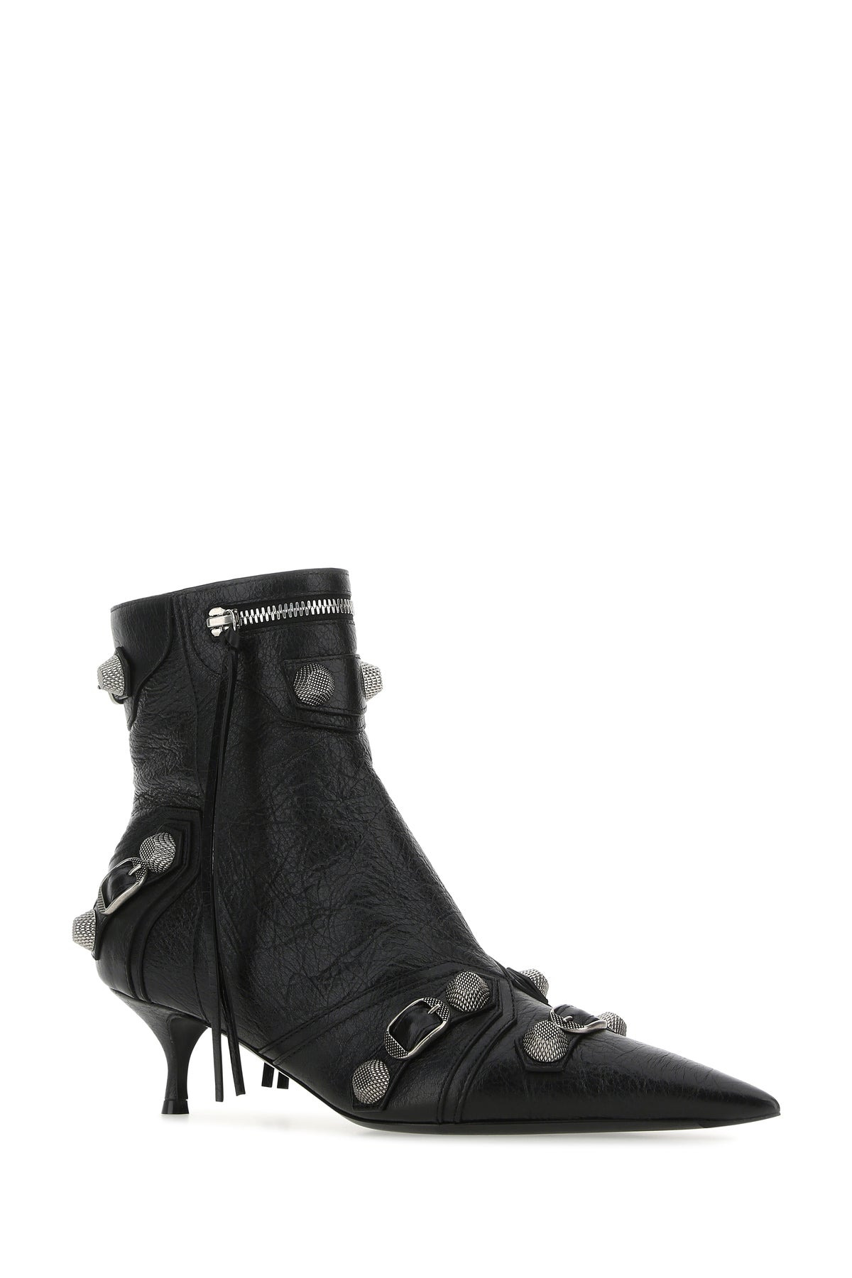 Black leather Cagole ankle boots - 2