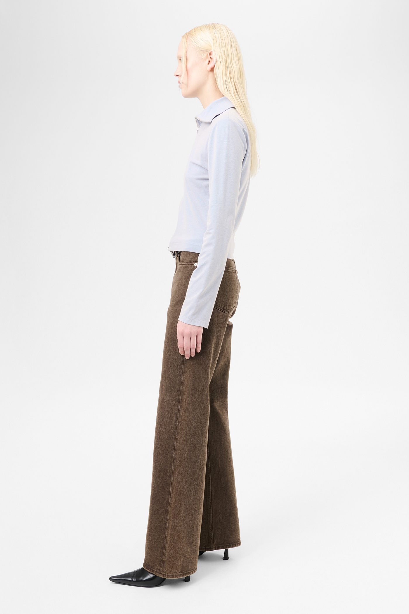 Slim Zip Longsleeve Solaro Blue Micro Rib - 5