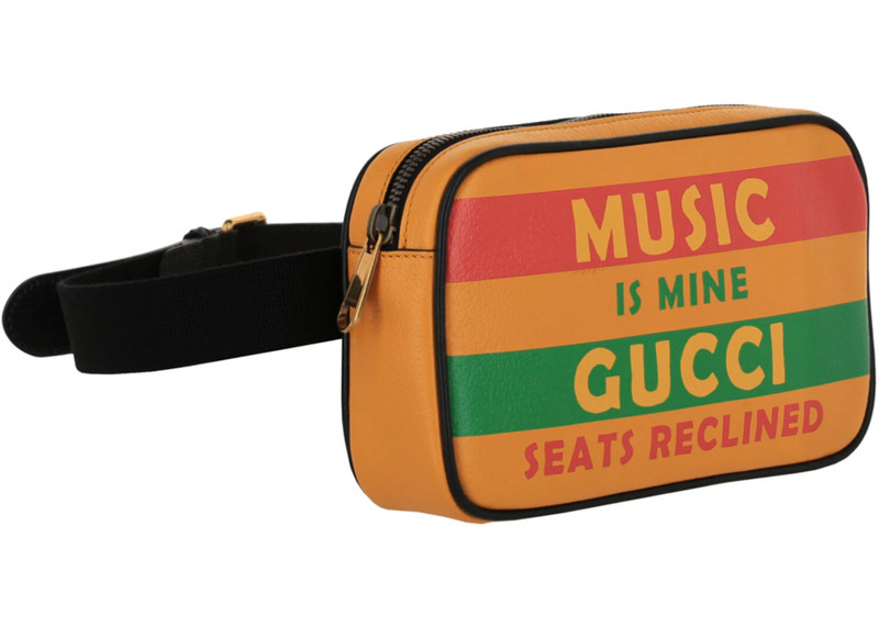 GUCCI Gucci Music Is Mine Leather Belt Bag Yellow outlook