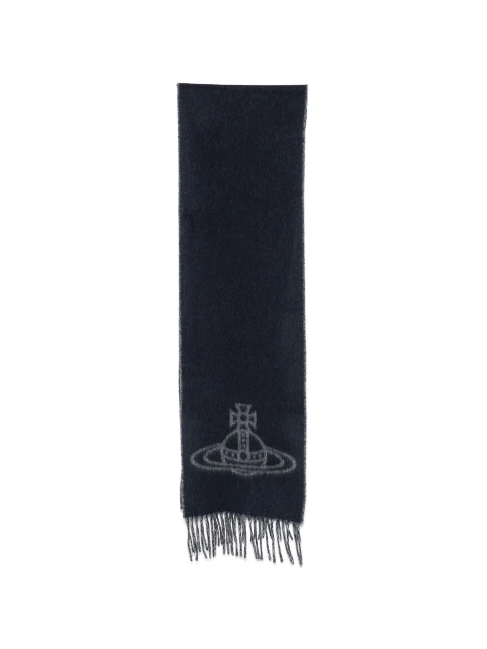Orb-logo fringed scarf - 1