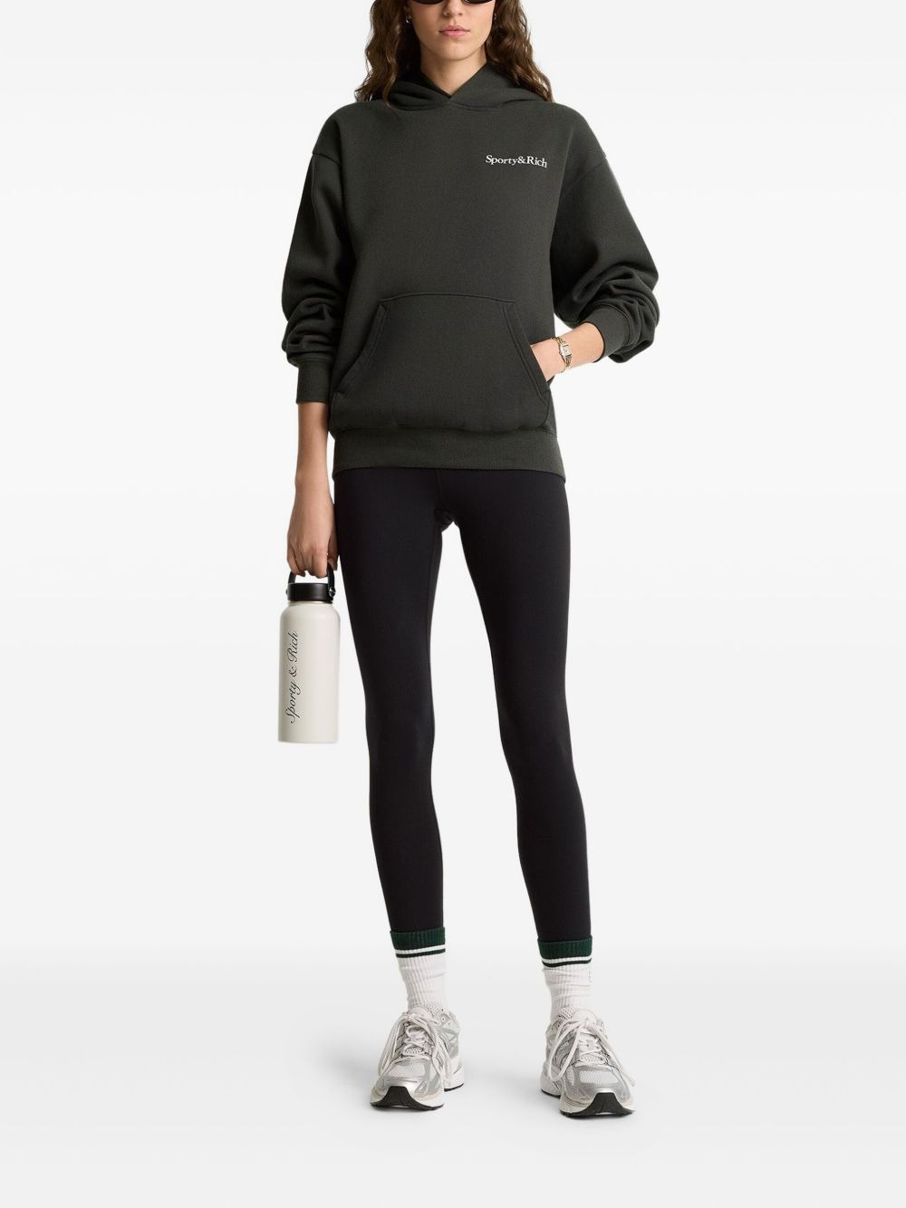 printed long-sleeve hoodie - 2