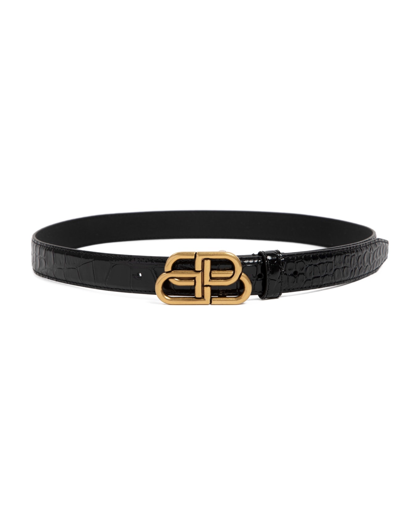 Black Leather Bb Belt - 2