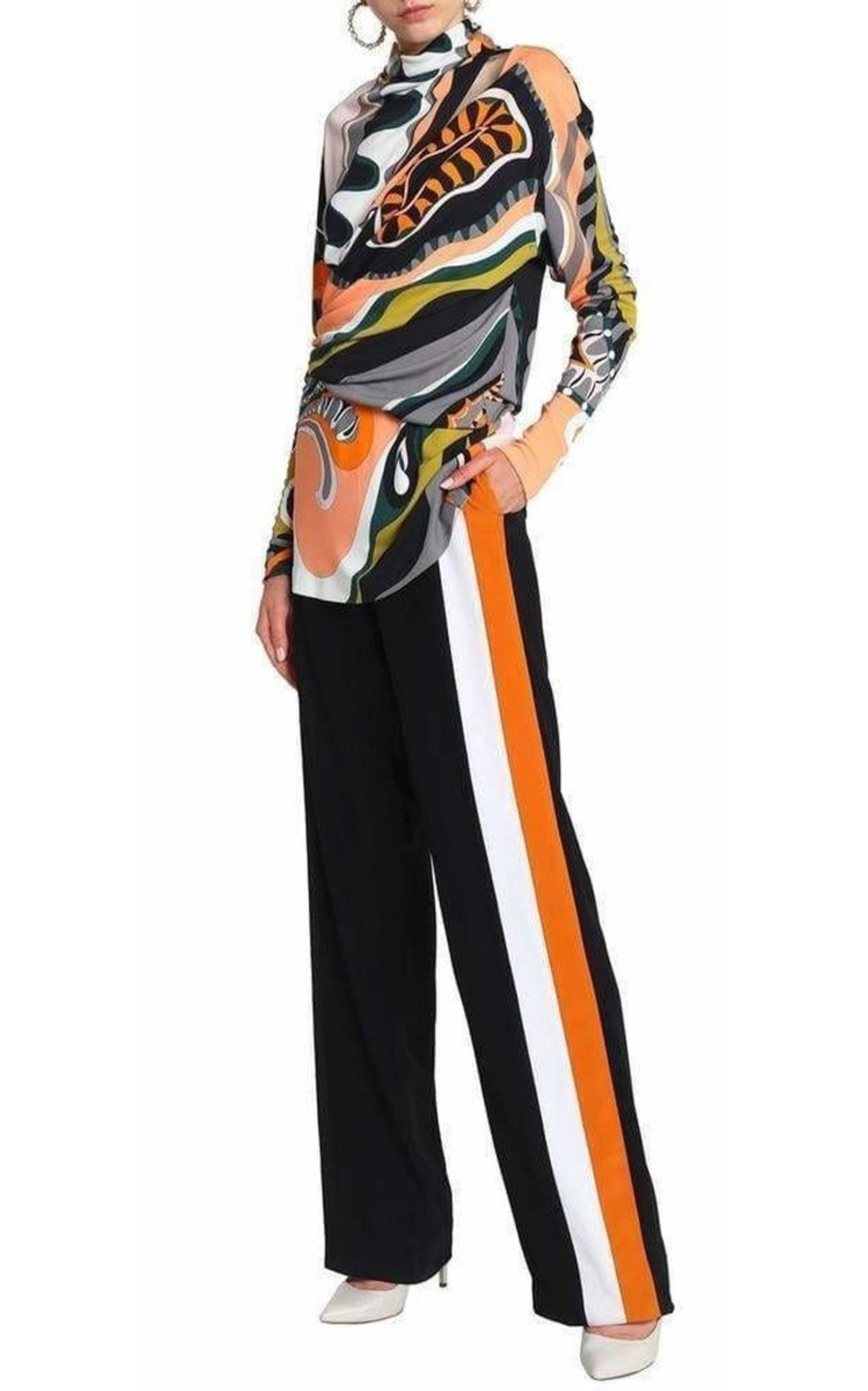 Wrap-effect Cutout Top - 2