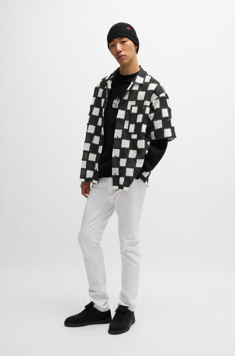 HUGO OVERSIZE-FIT SHIRT IN CHECK-PRINT CROCHET outlook
