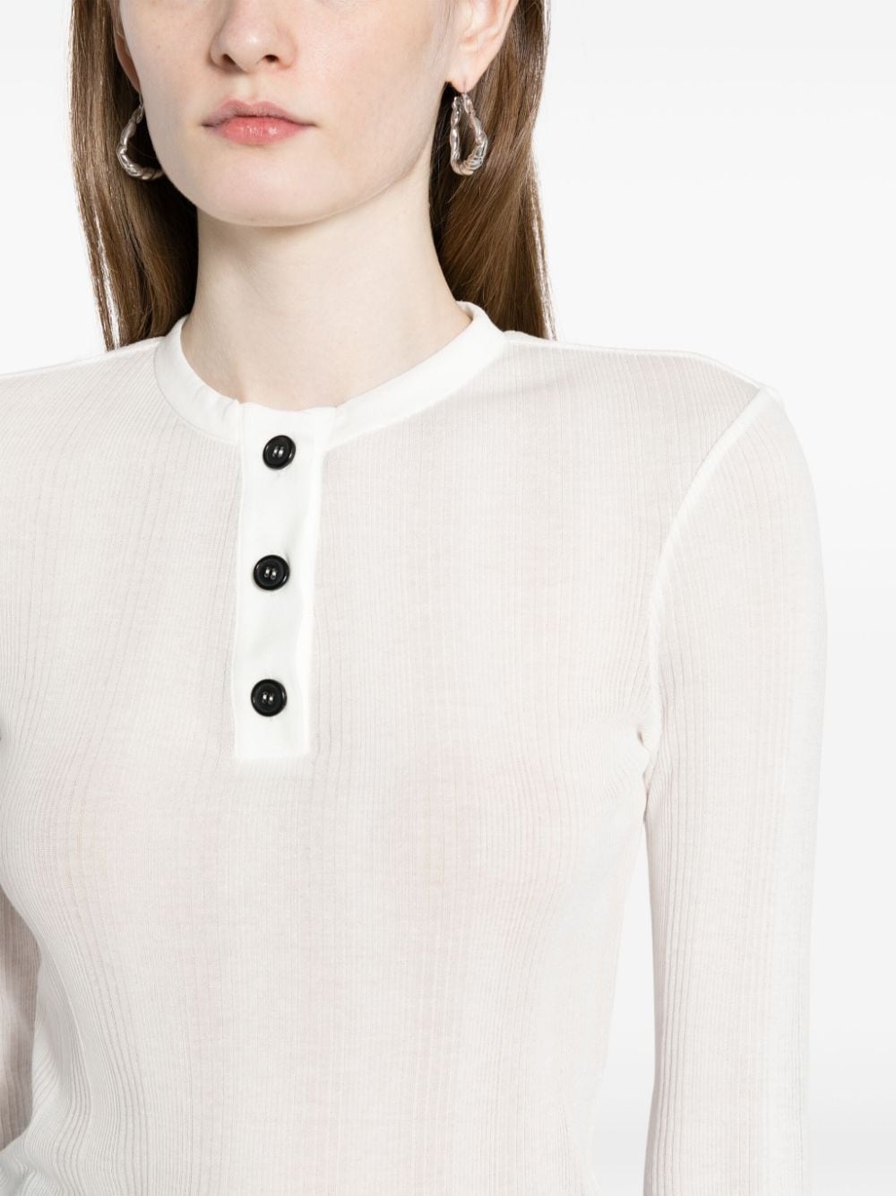 cotton-blend knitted top - 5