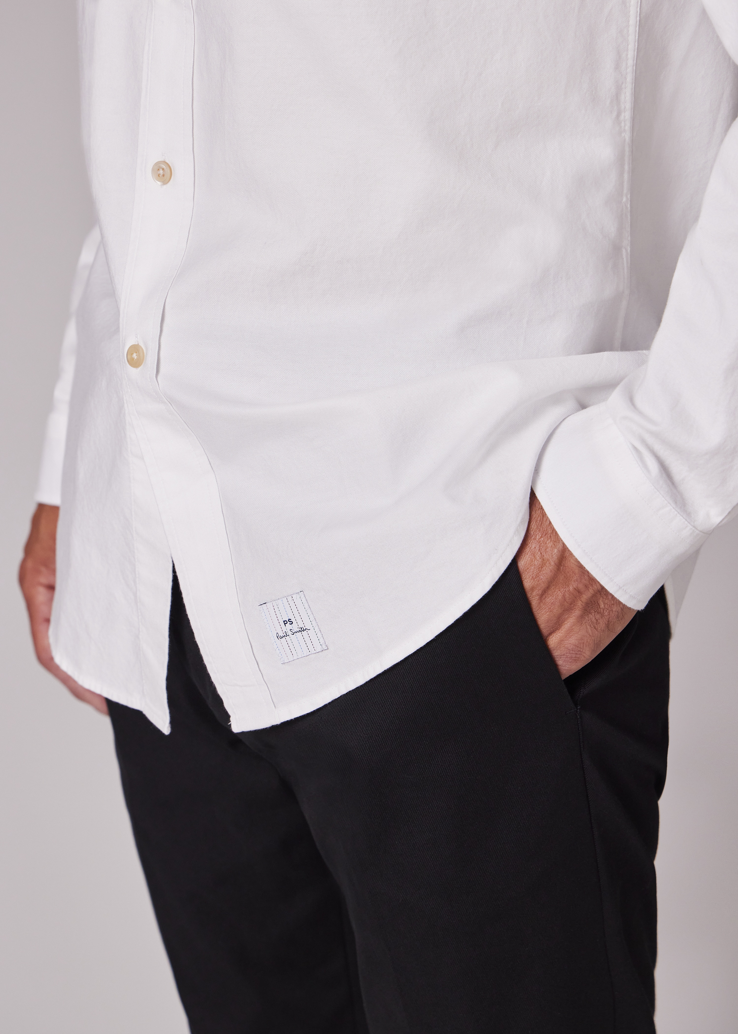Tailored-Fit White Button-Down Oxford Shirt - 4