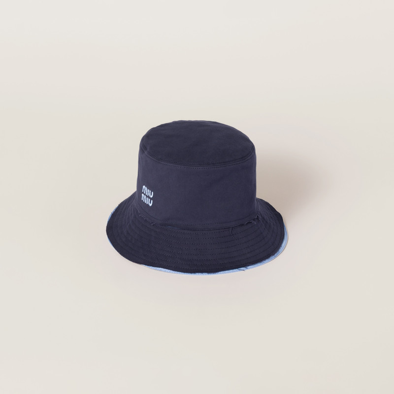 Drill and poplin bucket hat 1