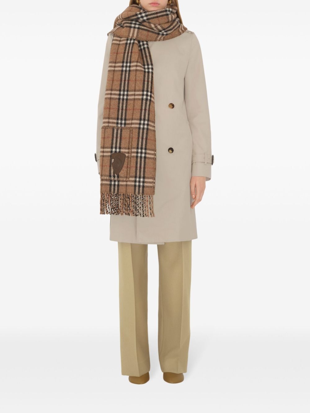 checked reversible scarf - 3