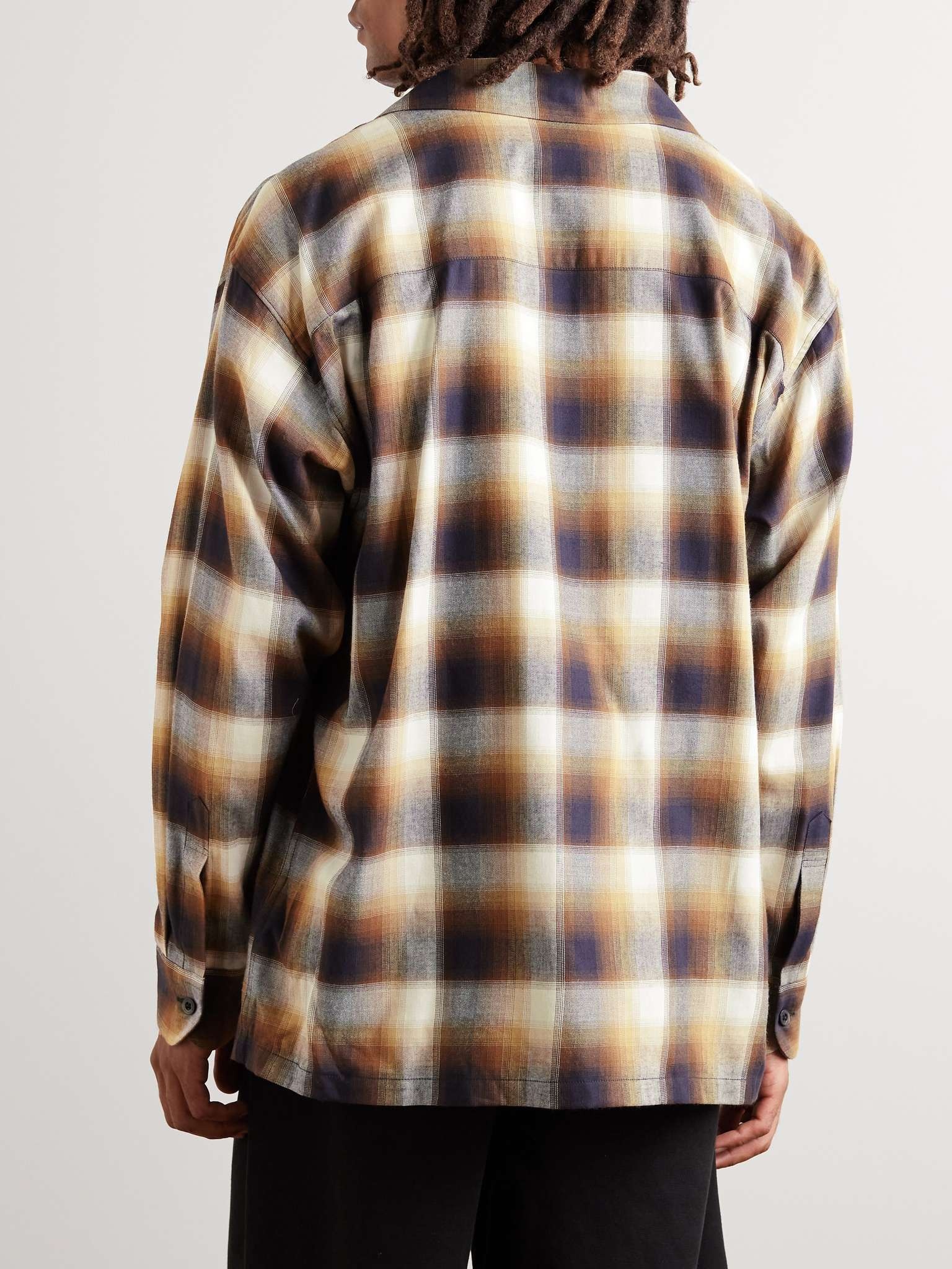 Checked Cotton-Blend Flannel Shirt - 3