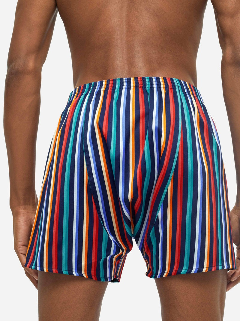 Men's Classic Fit Boxers Wellington 54 Cotton Satin Multi 6