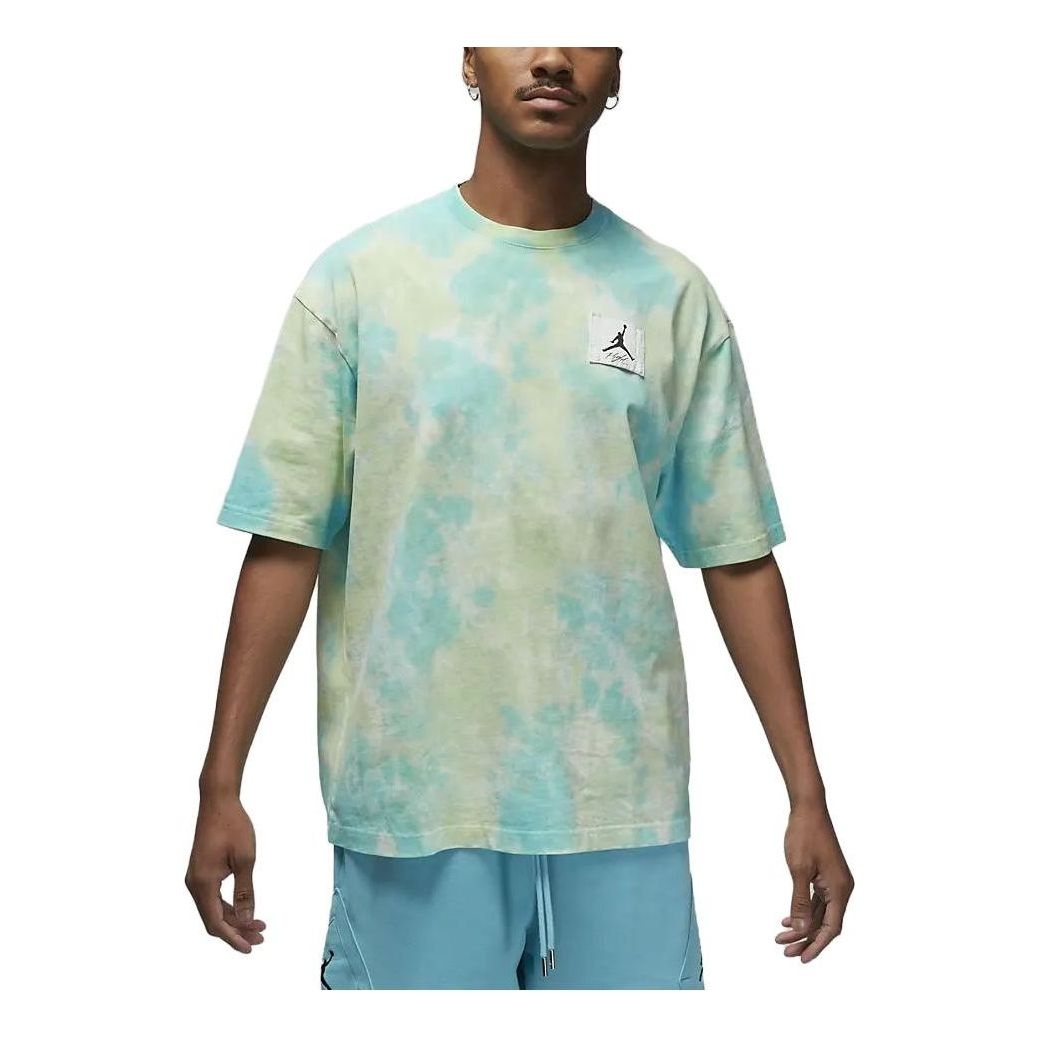 Air Jordan Essentials Oversized Graphic T-Shirt 'Green Blue' DX9583-110 - 1