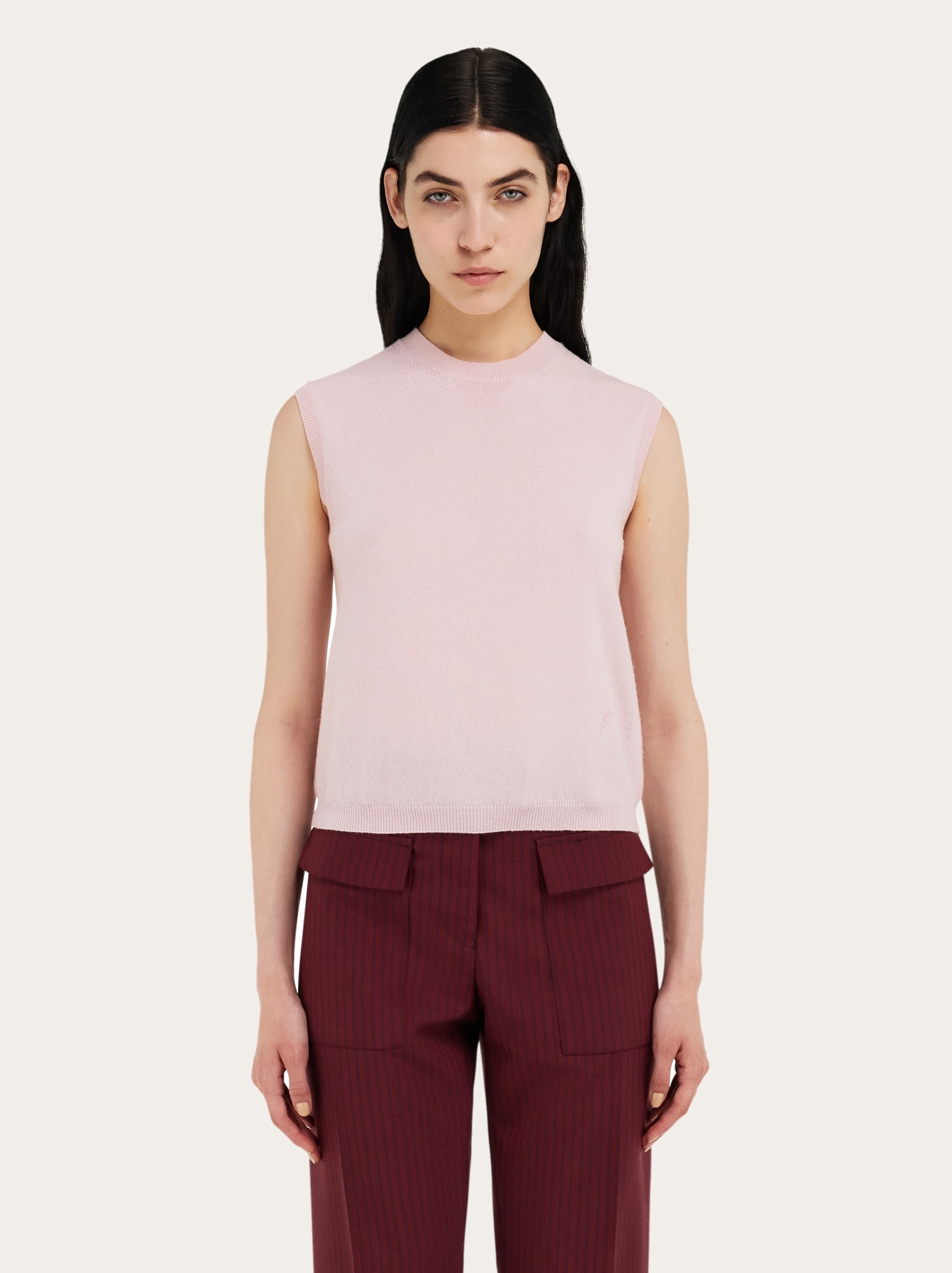 Sleeveless cashmere gilet - 2