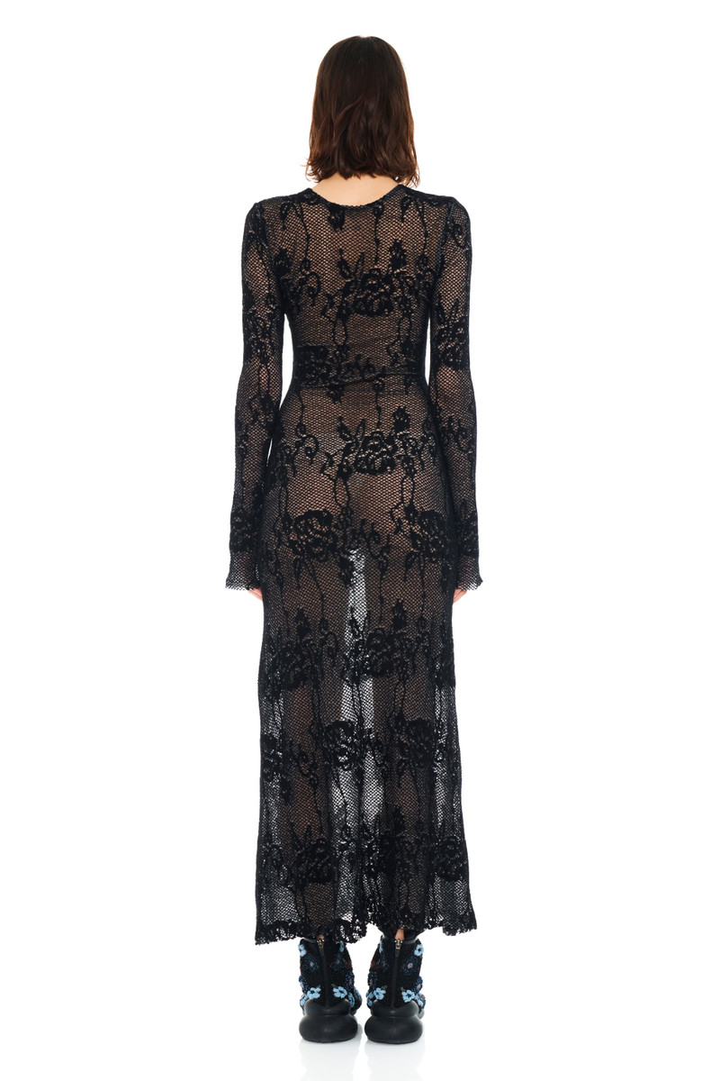 BLACK KNIT LACE YURI DRESS 5