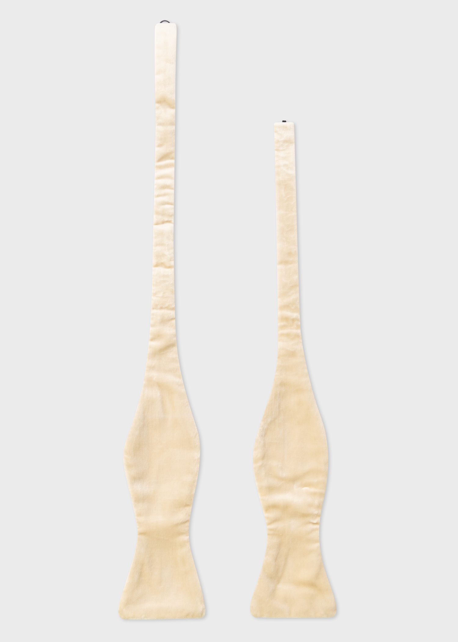 Ivory Velvet Self-Tie Bow Tie - 3