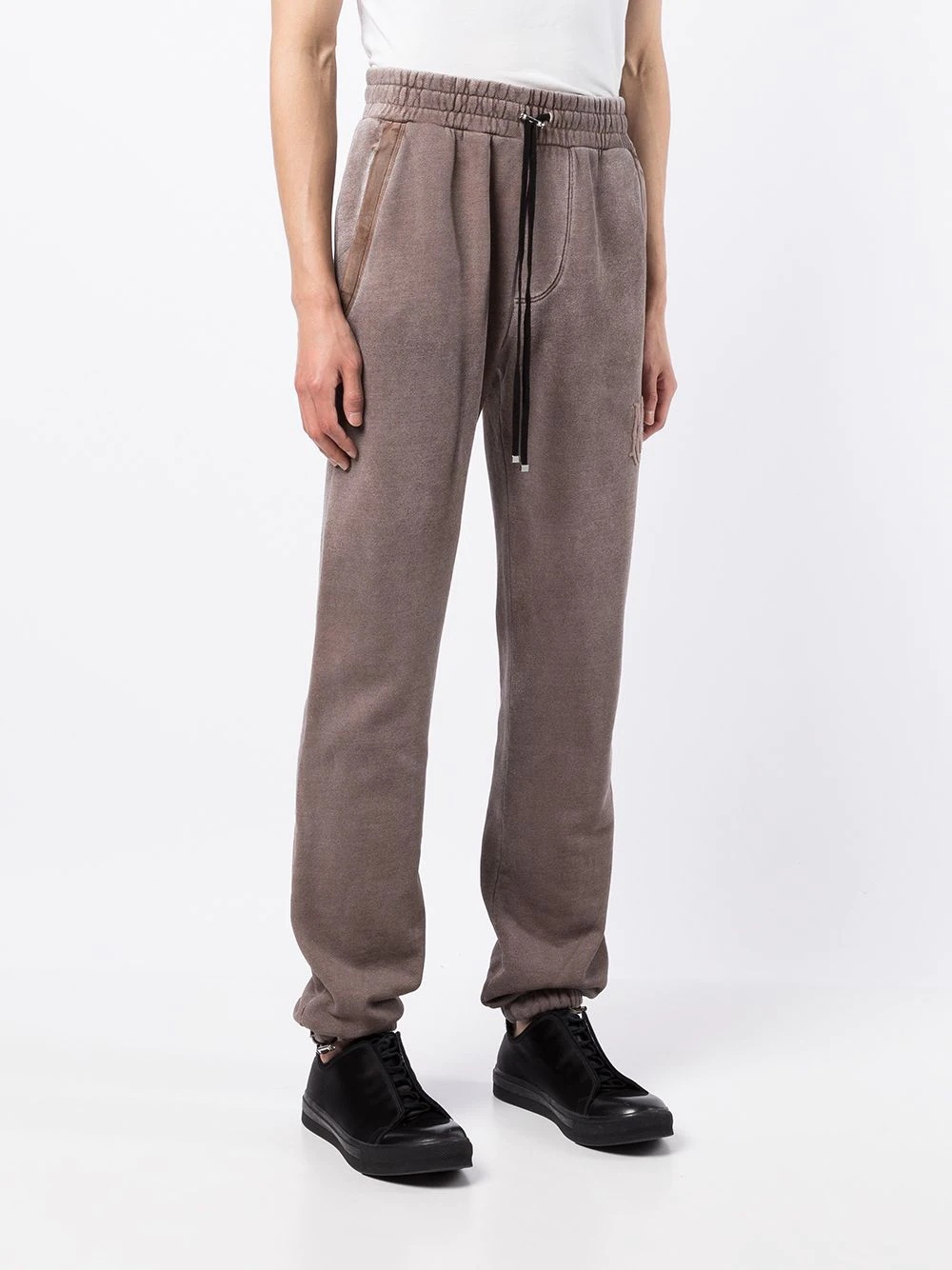 faded jersey track pants - 3