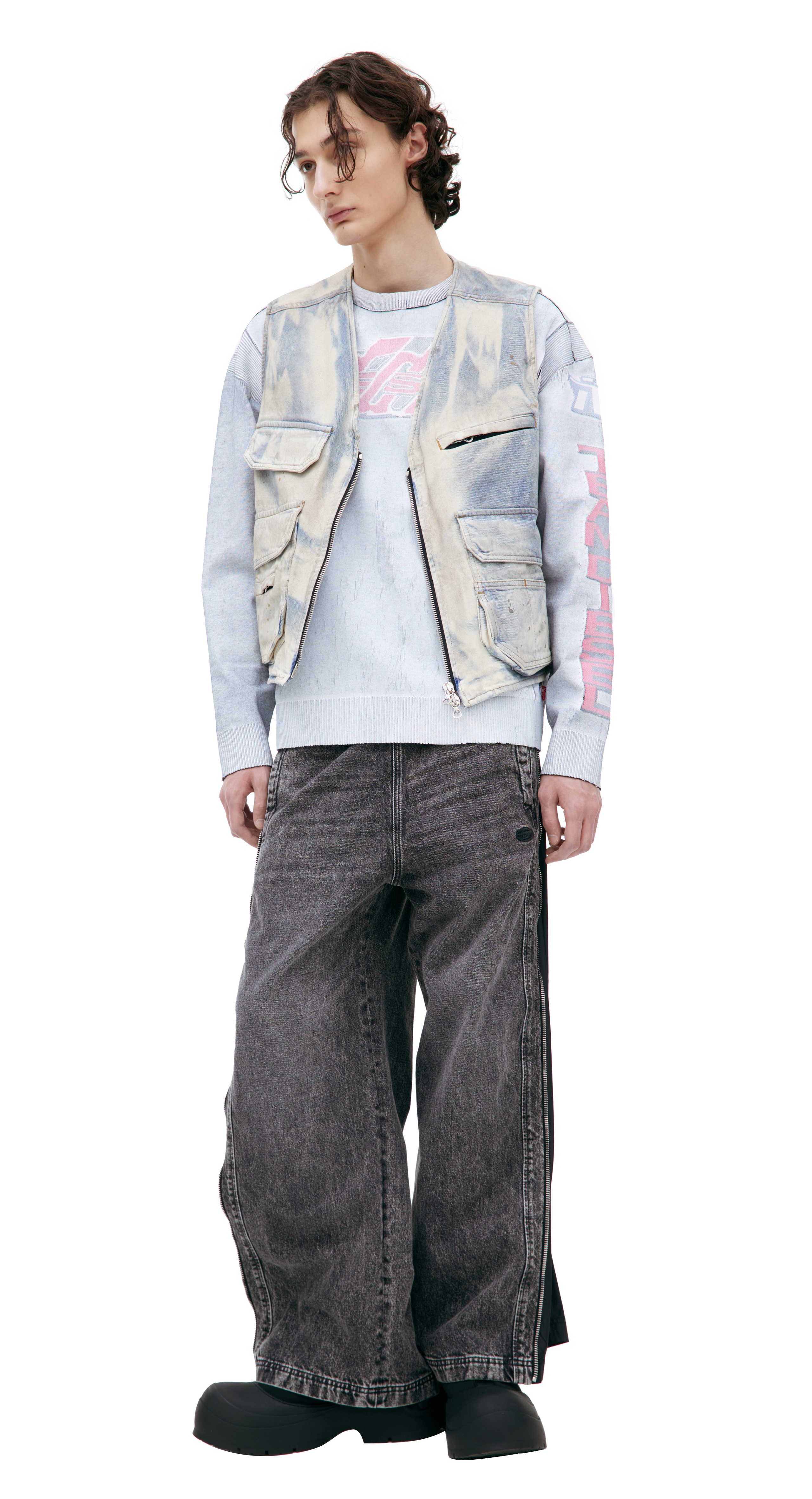 DENIM VEST WITH PATCH POCKETS - 3