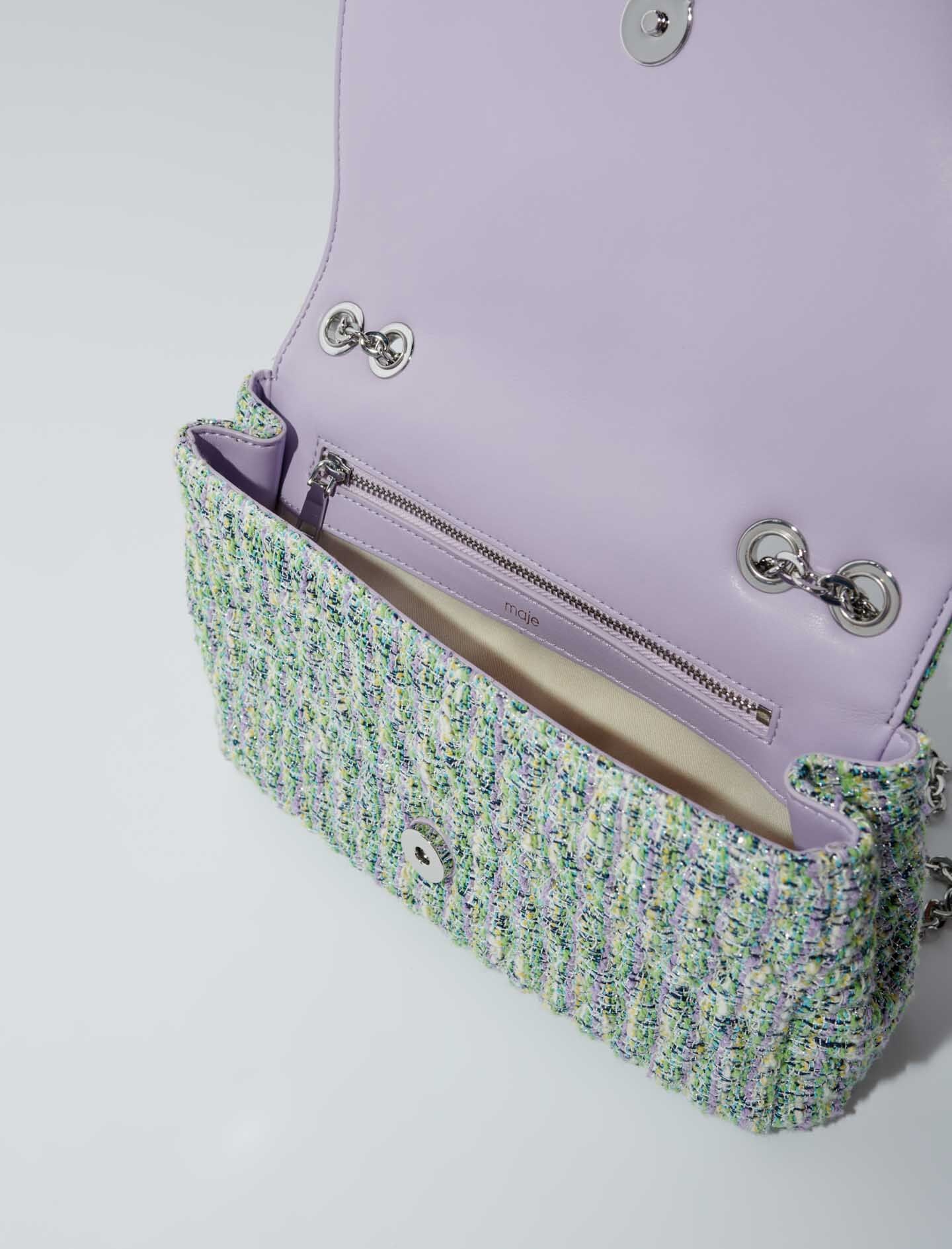 Clover bag with tweed chains - 4