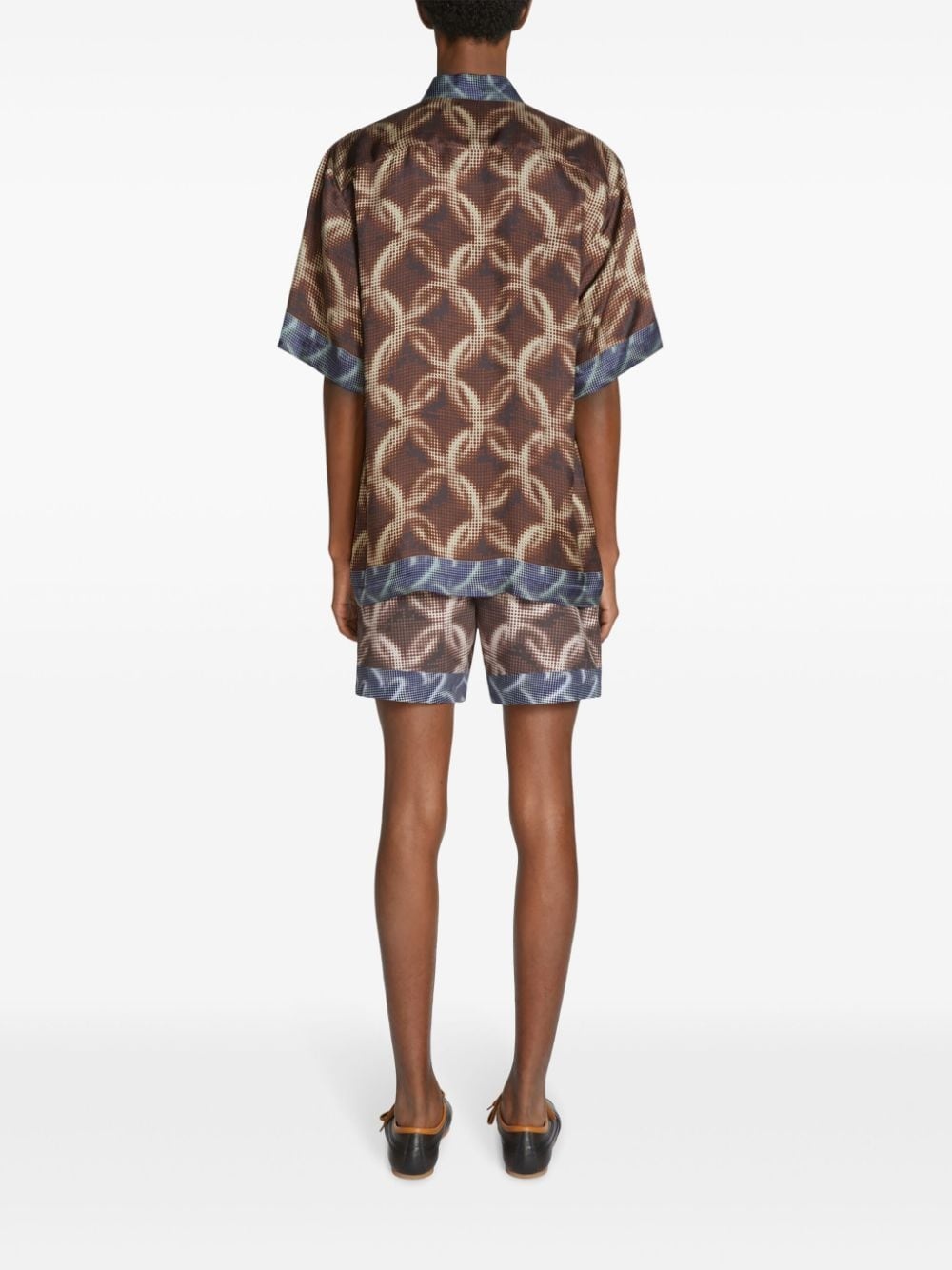 chain-print swim shorts - 4