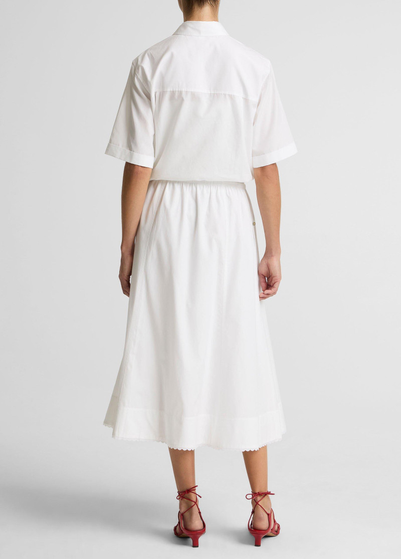 Vince Scallop-Detail Cotton Midi Skirt outlook