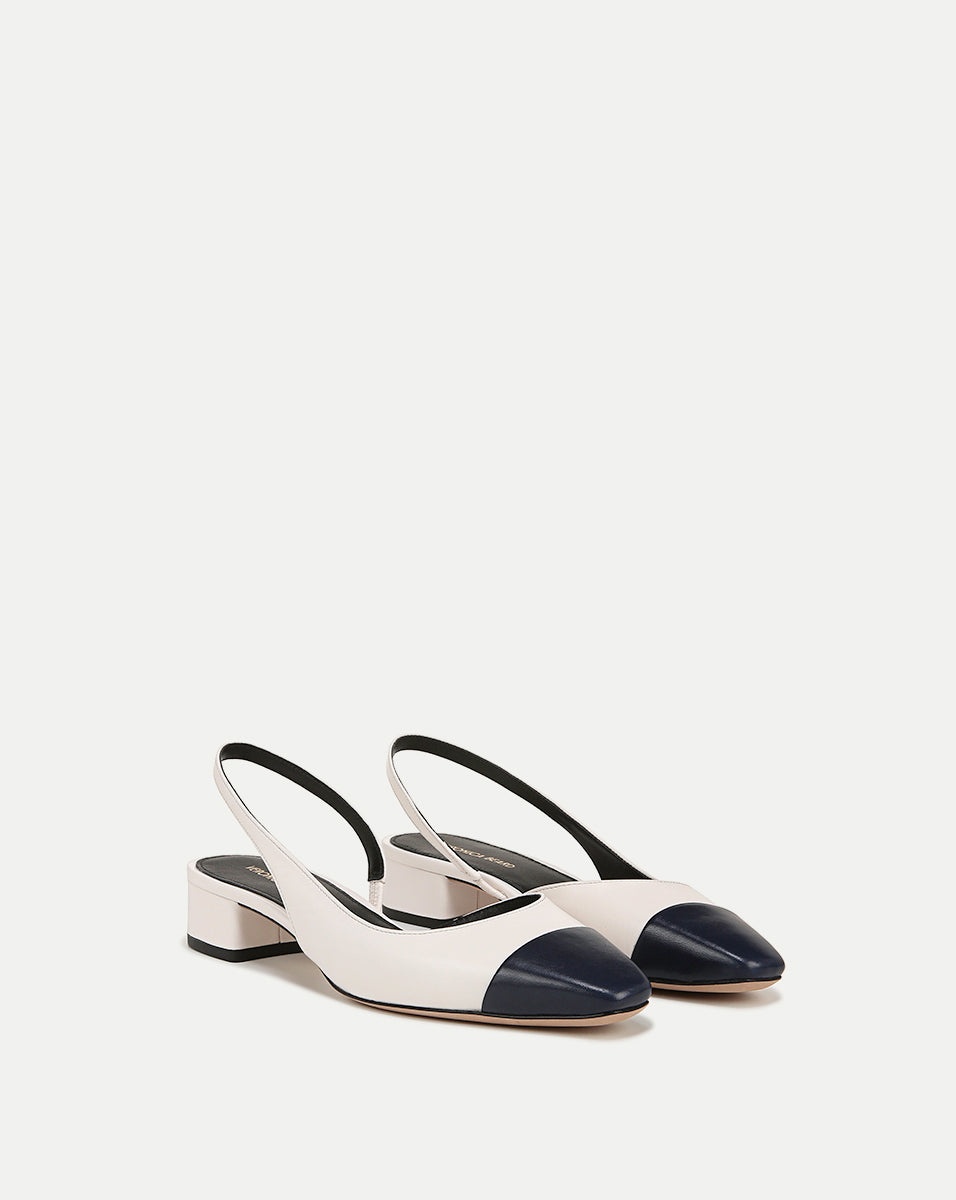 CECILE LEATHER CAP-TOE SLINGBACK - 2