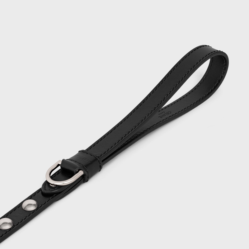 CELINE Thin Dog Leash in Smooth Calfskin with Studs outlook