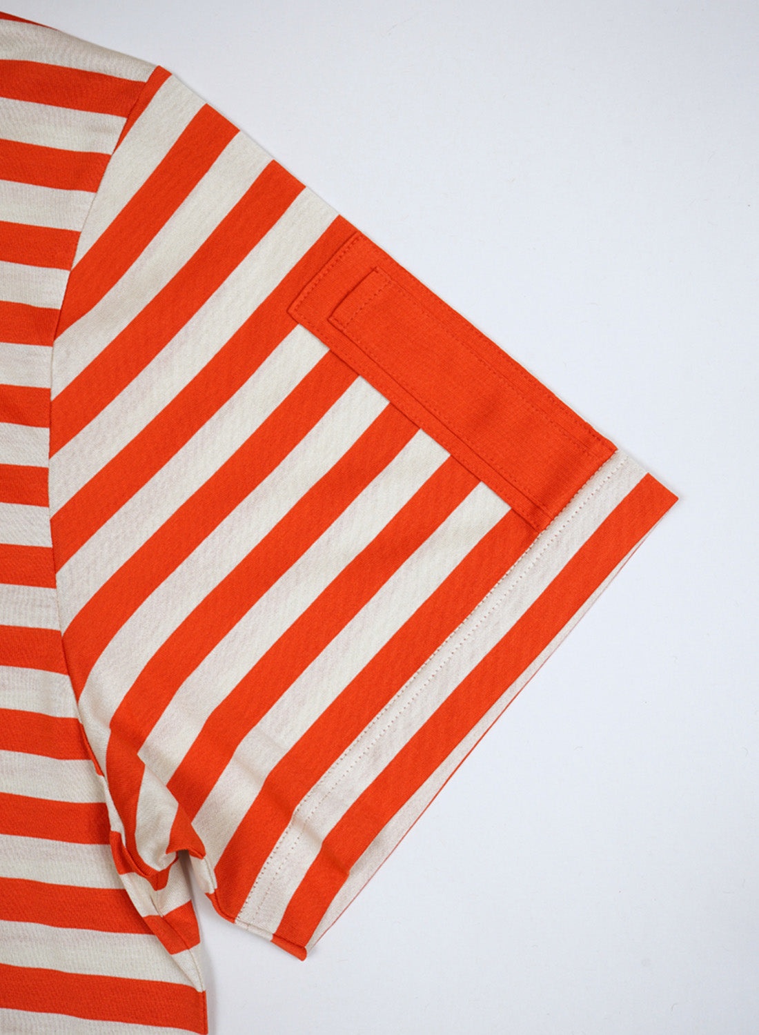 Nigel Cabourn x Sunspel Short Sleeve Pocket T-Shirt in Orange/Stone Stripe - 6