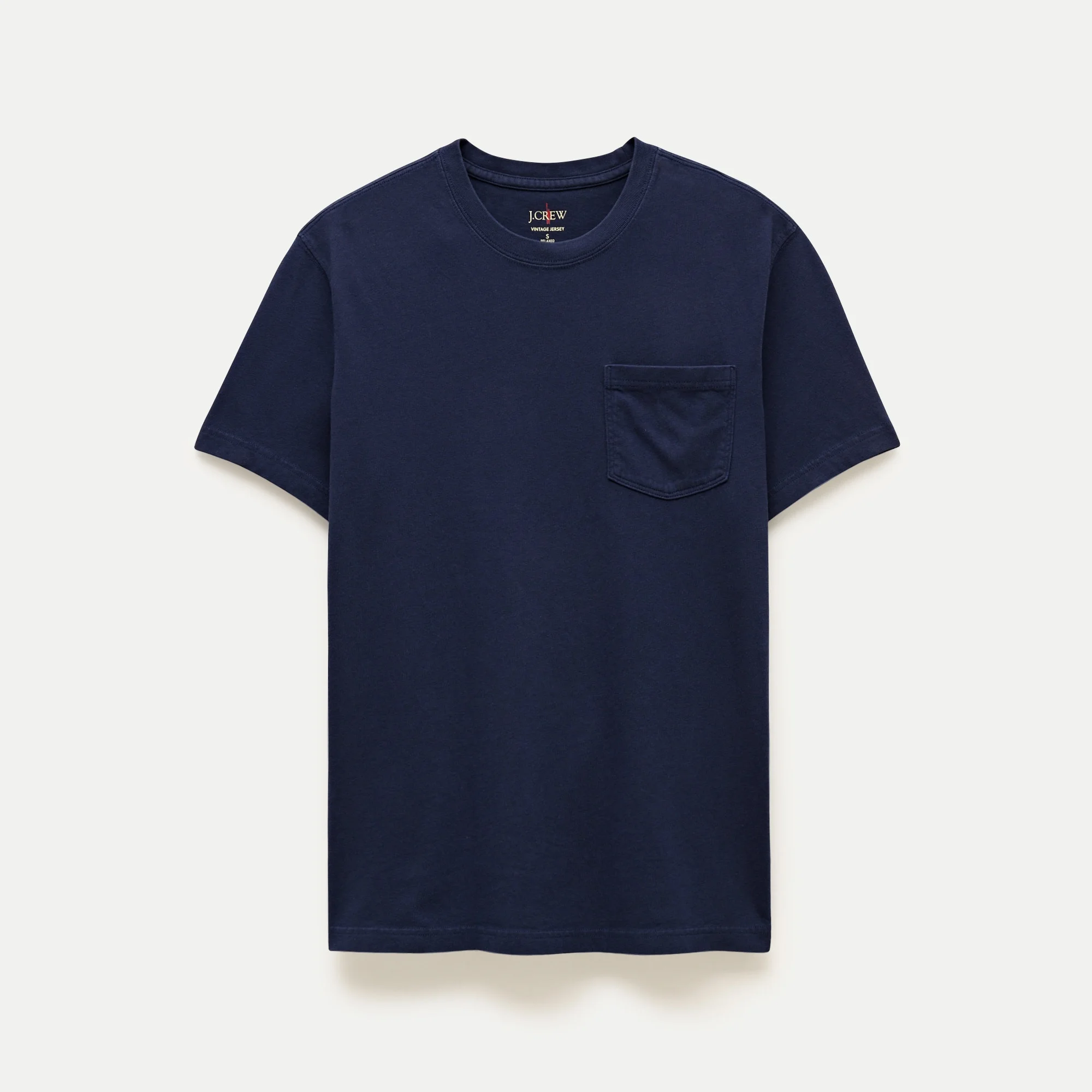 Vintage-wash cotton pocket T-shirt - 1