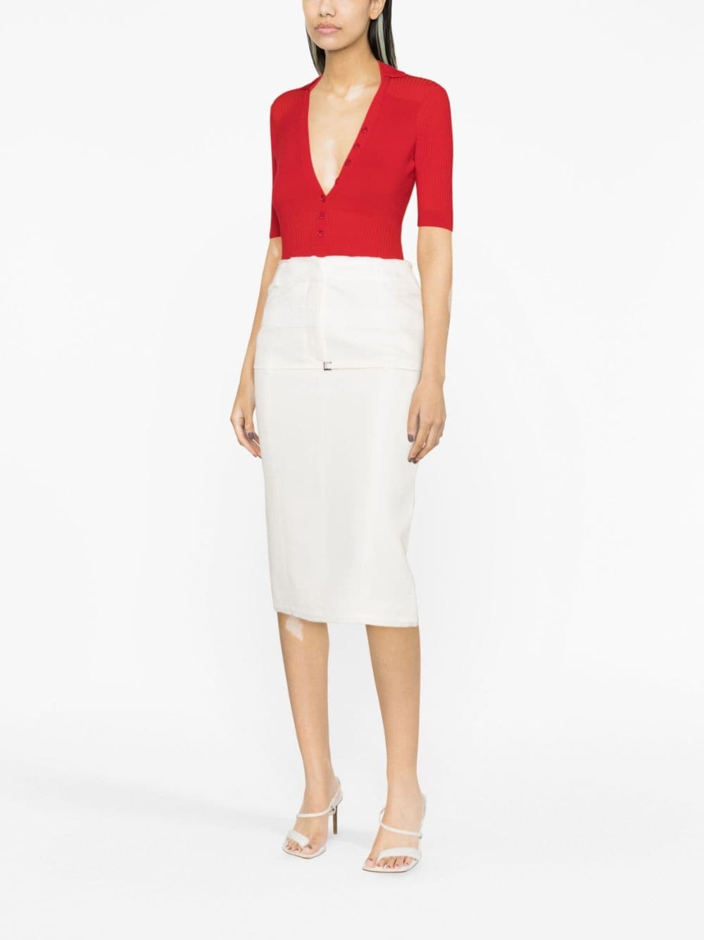 high-waisted pencil skirt - 3